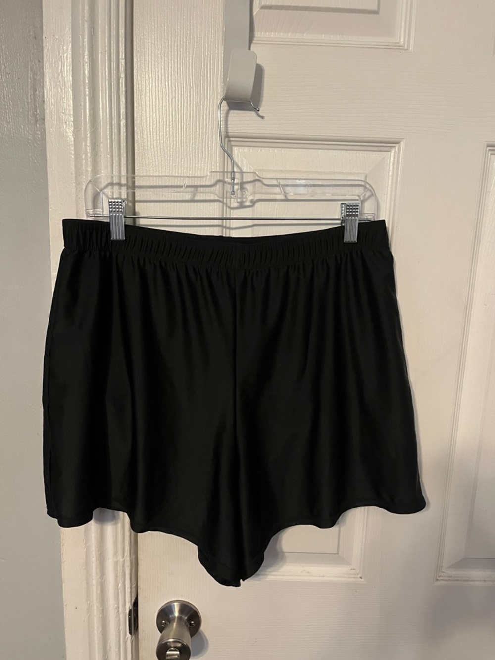 Blair Black Elastic-Waist Swim Shorts